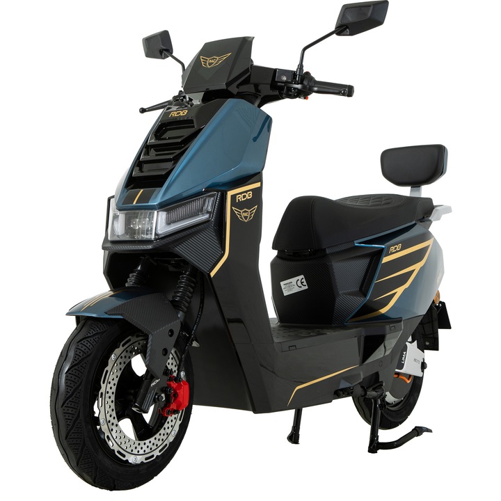 Scuter electric RDB RAC, 2000W, fara permis, 25 km/h, albastru + CIV inclus