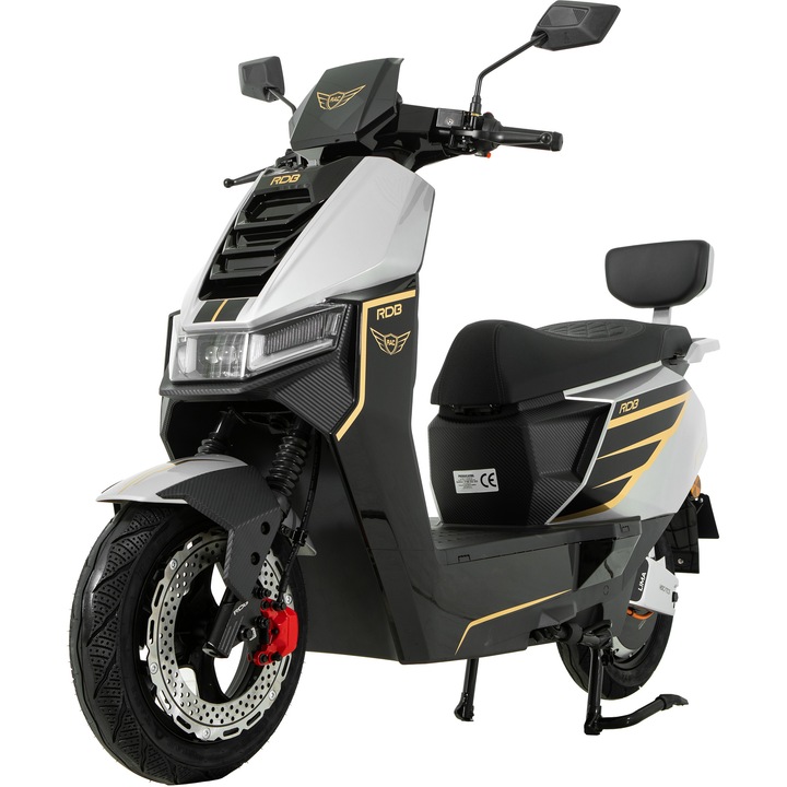 Scuter electric RDB RAC, 2000W, fara permis, 25 km/h, gri + CIV inclus