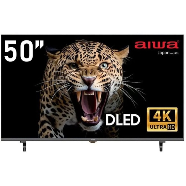 Телевизор AIWA 50N21, 50”, 4K, ULTRA HD, DLED TV, Черен