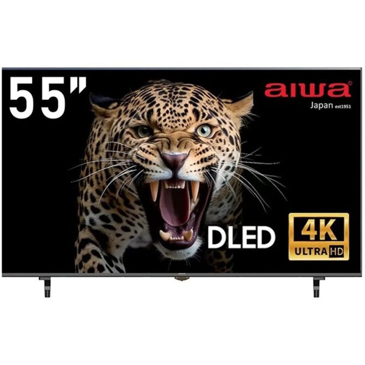 Телевизор AIWA 55N21, 55”, 4K, ULTRA HD, DLED TV, Черен