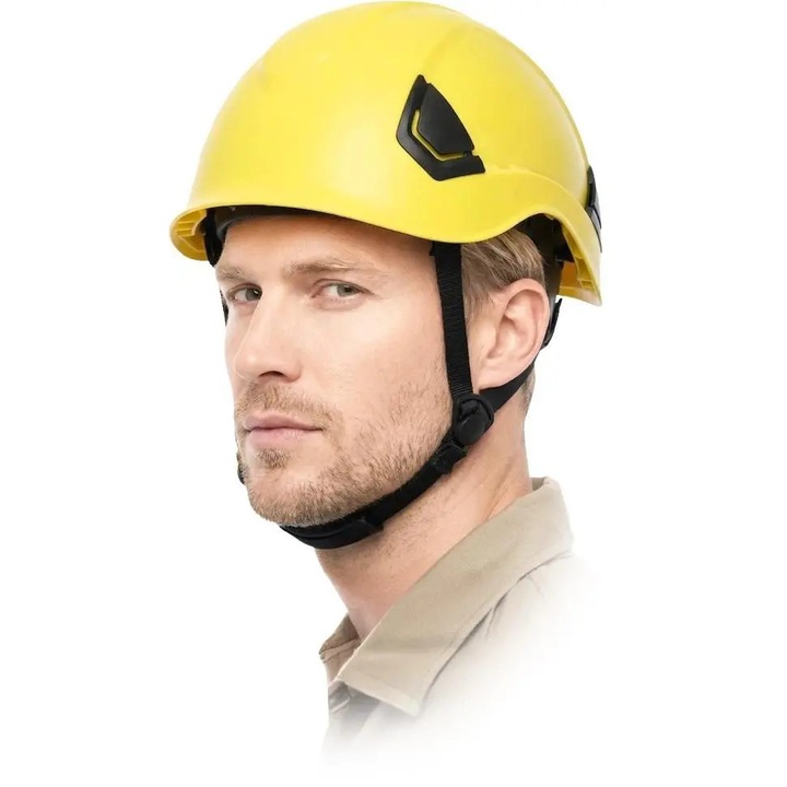 Casca protectie Reis KAS-LIFT EN 397 ABS Suspensie 6 puncte Reglabila Galben