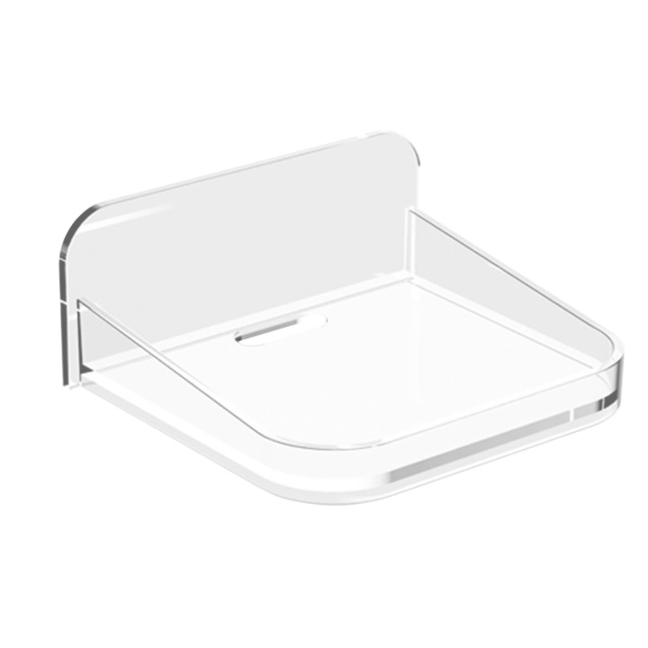 Raft de perete miniatural, suport plutitor pentru camera de securitate, instalare fara gaurire pentru apartament, fereastra, dormitor, camera de chirias, baie