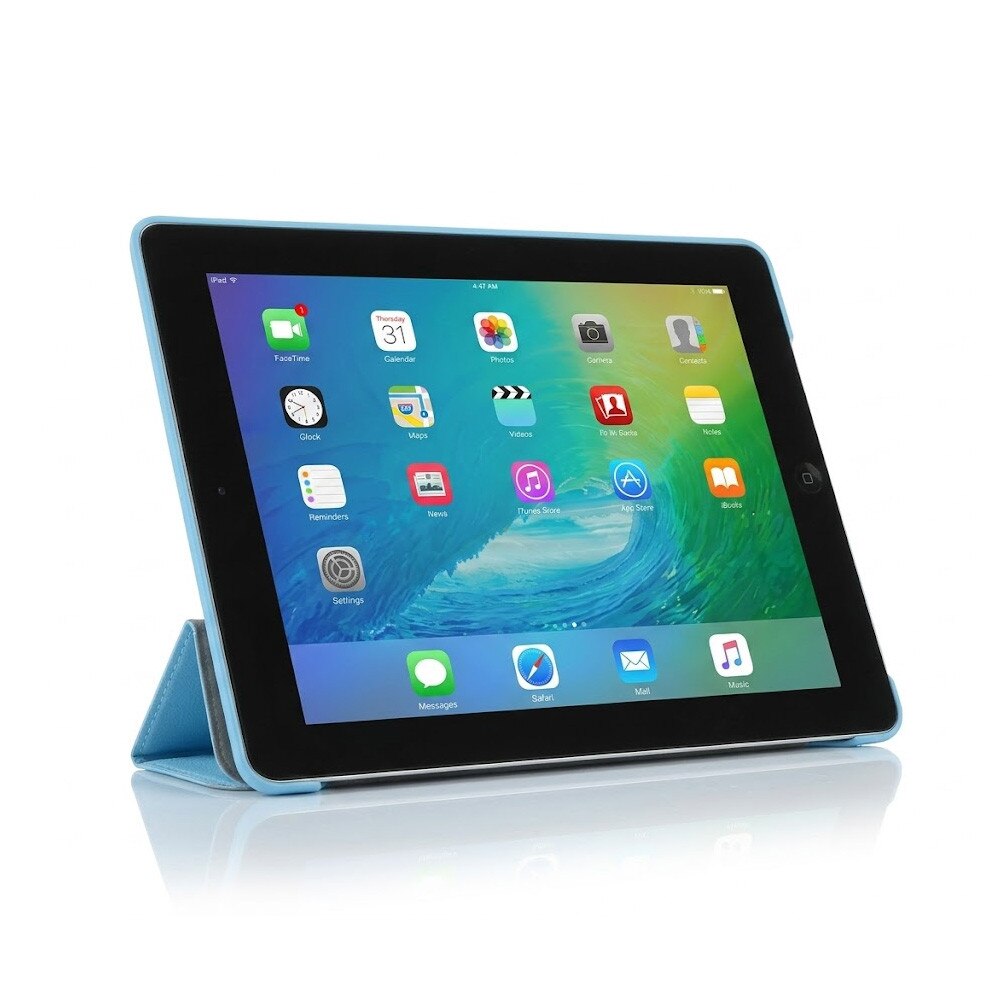 Husă pentru tabletă JUP Slim Fit Smart Shell Case 16037-54, Apple iPad Air 2 9.7 inch, Suport, Albastru deschis