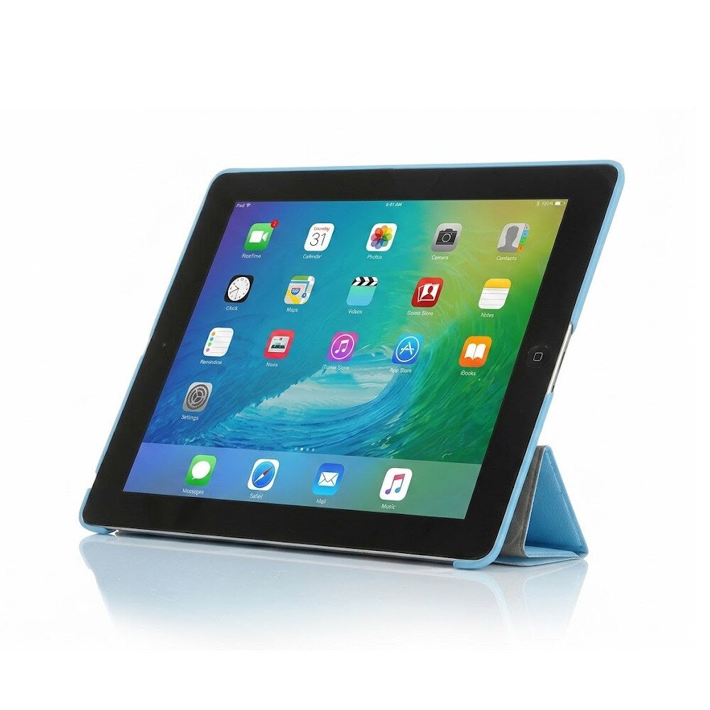 Husă pentru tabletă JUP Slim Fit Smart Shell Case 16037-54, Apple iPad Air 2 9.7 inch, Suport, Albastru deschis