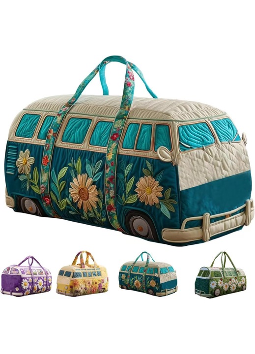 3D nyomtatott textil tote táska, retro virágmintával, bohém stílus, Style 3, Többszínű, Nagy 18x9x9 in