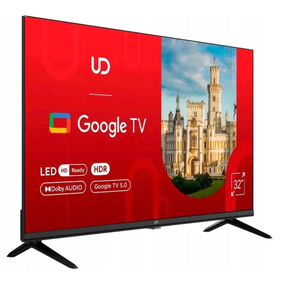 Televizor LED Smart UD 32GHC5210S 32Inch / 80CM HD Ready GoogleTV 60Hz Wi-Fi Negru