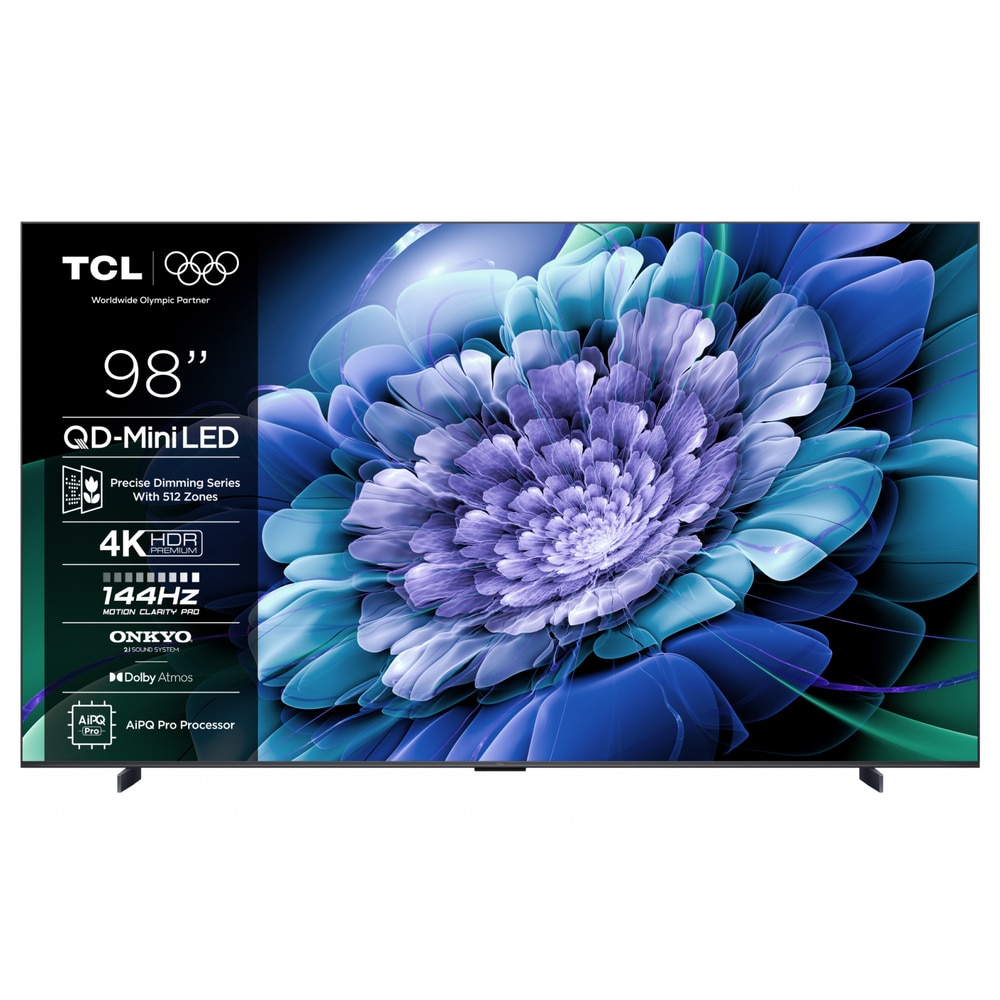 Televizor QD-Mini LED TCL 248 cm 98" 98C61K, Ultra HD 4K, Smart TV, WiFi, CI+
