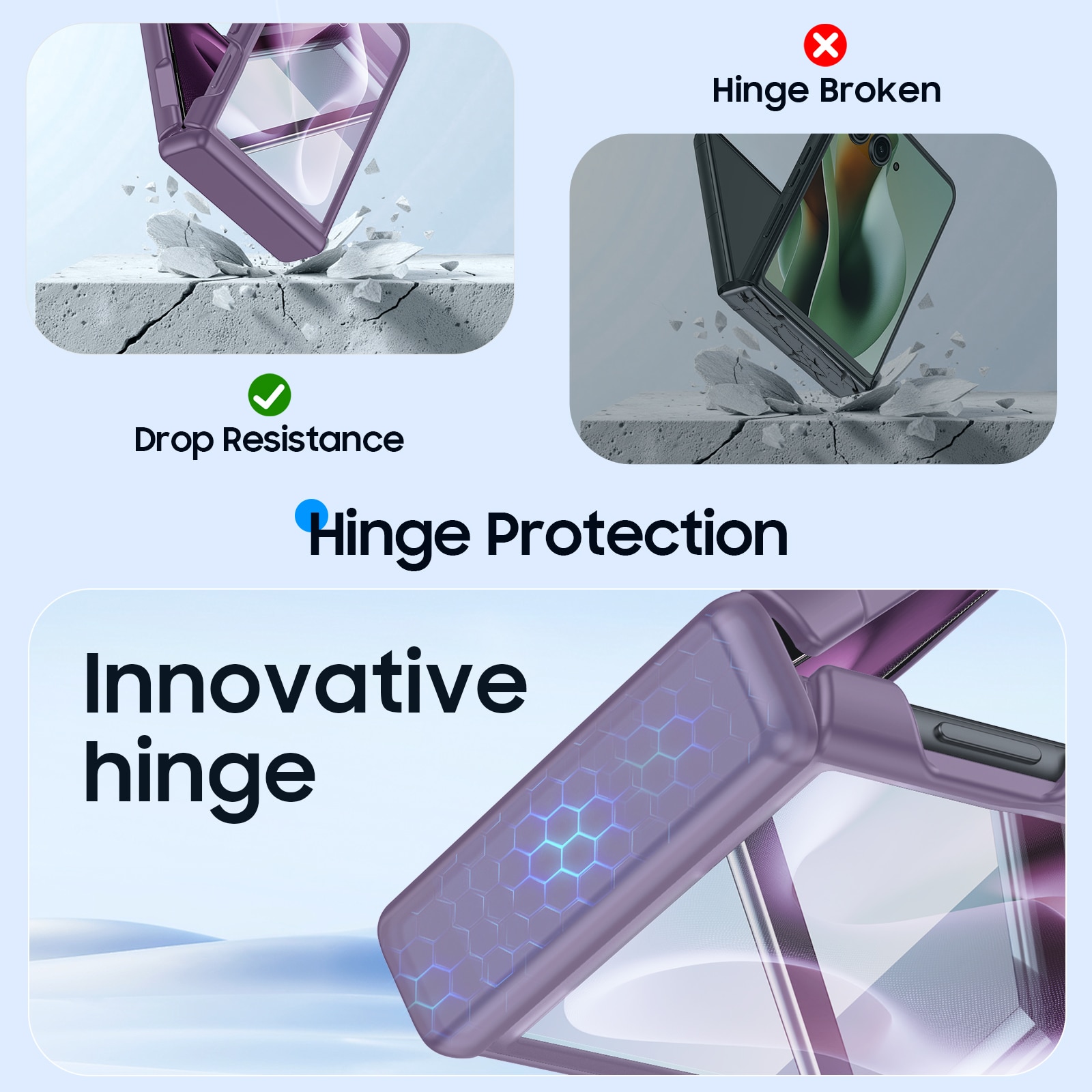 Husa pentru Motorola Razr 60 Ultra / Razr Ultra 2025, compatibila MagSafe, protectie balama si ecran, anti-soc, mat semitransparenta, Violet