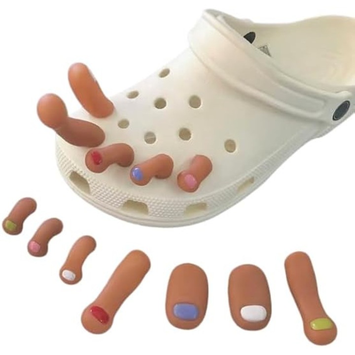 Set 10 accesorii deget fals crocodil multicolor universal