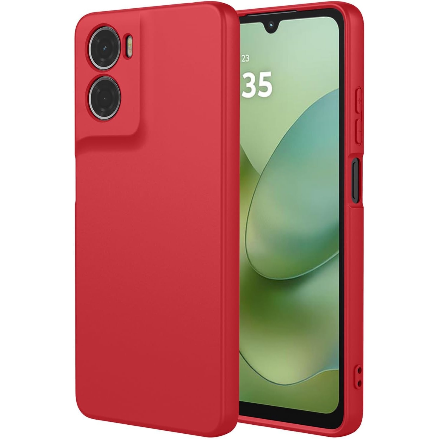 BestCase® Husa Premium Liquid Silicon Compatibila cu Motorola Moto G06, 1.2mm Slim, Microfibra in interior, Antisoc, Rezistent la socuri, Protectie camera, Rosu