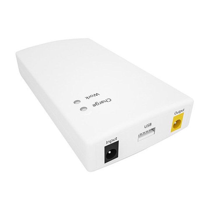 ISNATCH UPS Hordozható 12V/5V 7800mAh Akkumulátorral, Automatikus Tartalék Routerekhez, WI-FI-hez és CCTV Megfigyeléshez