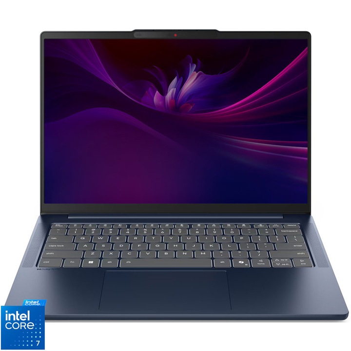 Laptop Lenovo IdeaPad Slim 5 14IRH10R cu procesor Intel® Core™ 7 240H pana la 5.2 GHz, 14" WUXGA, IPS, OLED, 16 GB DDR5 RAM, 1 TB SSD, Intel® Graphics, Windows 11 Pro, Cosmic Blue