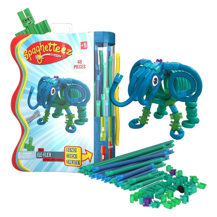 Set de constructie Spaghetteez elefant multicolor 48 piese