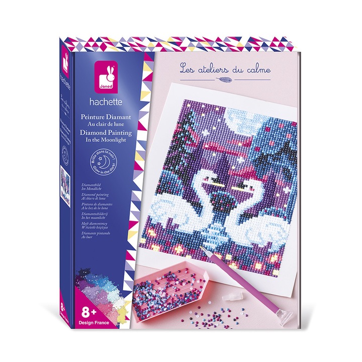 Set pentru creatie, Janod, Fosforescent, Sub Lumina Lunii, 8 ani+