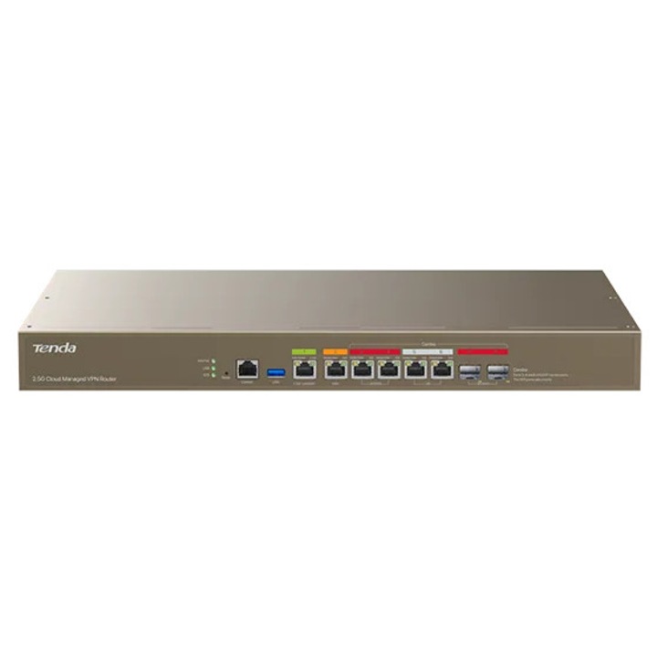Tenda vezeték nélküli VPN router, multi-WAN, multigigabit 1 x 2.5GE RJ45, 5 x GE RJ45, 2 x SFP