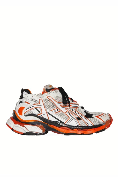 Sneakers Femei, Balenciaga, Alb/Portocaliu, 36