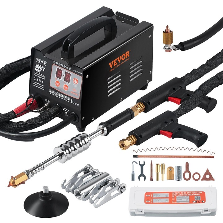 Aparat de sudura in puncte pentru extragerea loviturilor din caroserie, 3 kW, Reglare manuala/automata prin contact, 7 functii