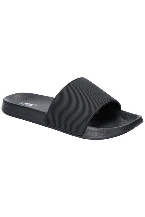 Papuci barbatesti American Club NH211, slip-on, foarte usori, cu talpa din spuma antiderapanta, Negru