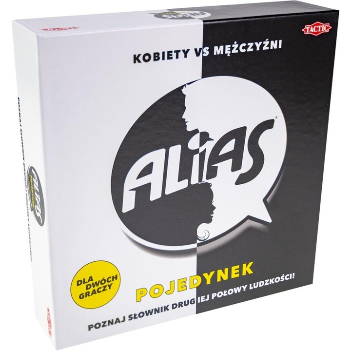 Настолна игра Tactic Alias Жени срещу Мъже, парти игра за 2 играчи, 15+ години, Многоцветен, 1 комплект