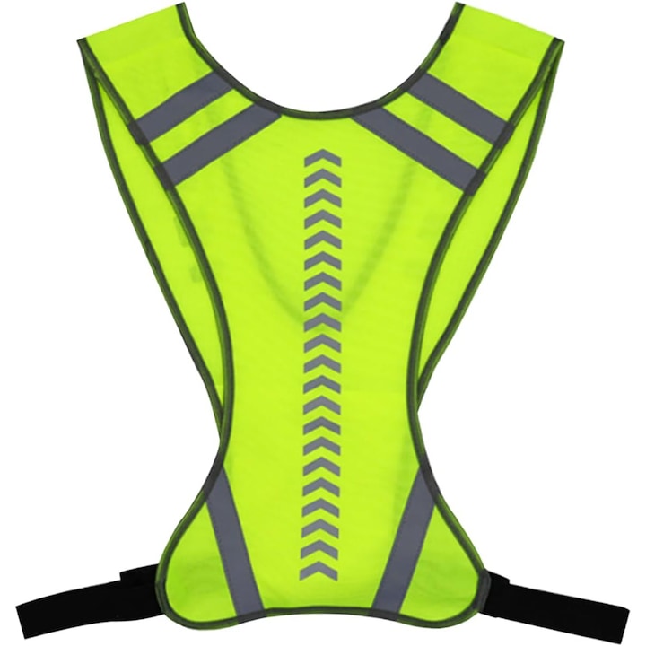 Vesta reflectorizanta ajustabila pentru ciclism si alergare, multicolor, marime universala