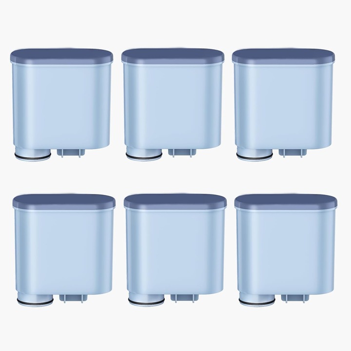 Filtru de apa compatibil cu Philips AquaClean CA6903 (00/01/10/22/99), pentru espressoare Philips 1200/2200/3200/5400 si Saeco, cu carbune activat, fara BPA, Albastru, 150L, 6 bucati