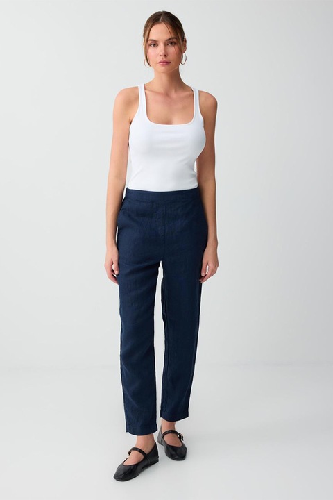 JIMMY KEY, Pantaloni conici de in, Bleumarin