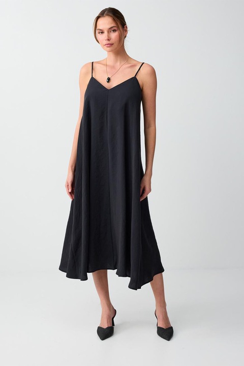 JIMMY KEY, Rochie lejera din amestec de modal, Negru