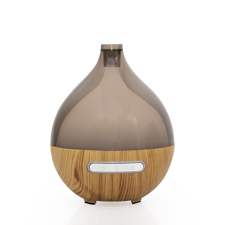 Difuzor uleiuri esentiale / umidificator cu ultrasunete, 80ml, pana la 8 ore functionare continua, 7 culori LED, oprire automata la nivel scazut de apa, functionare silentioasa