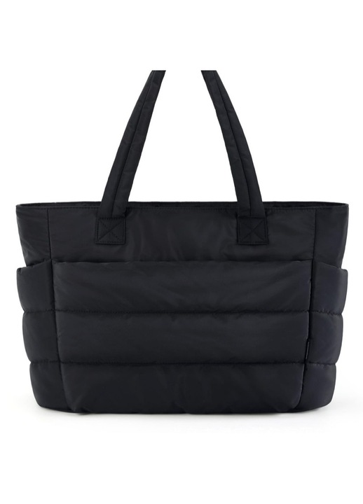 Geanta Tote, 20 L, geanta de umar, capacitate mare, usoara, pufoasa, geanta de mana, ORBER, cu compartimente, tesatura impletita, cusaturi vizibile Nylon, 16, 1 x 6, 1 x 12, 2 inci, negru