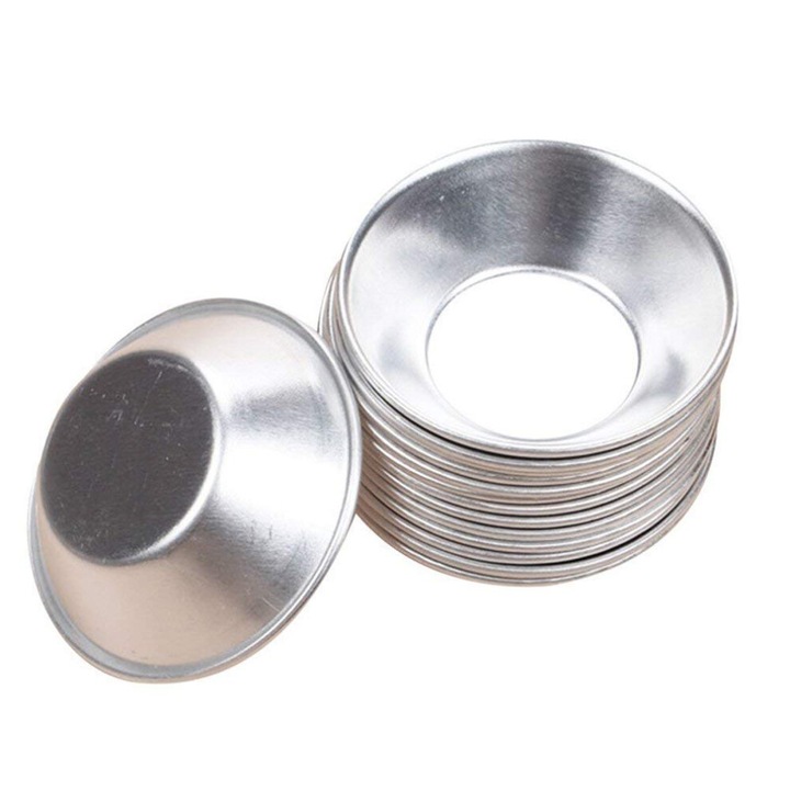 Forme pentru tartelete, mini-tarte, aluminiu antiaderent, rezistente, reutilizabile, argintiu