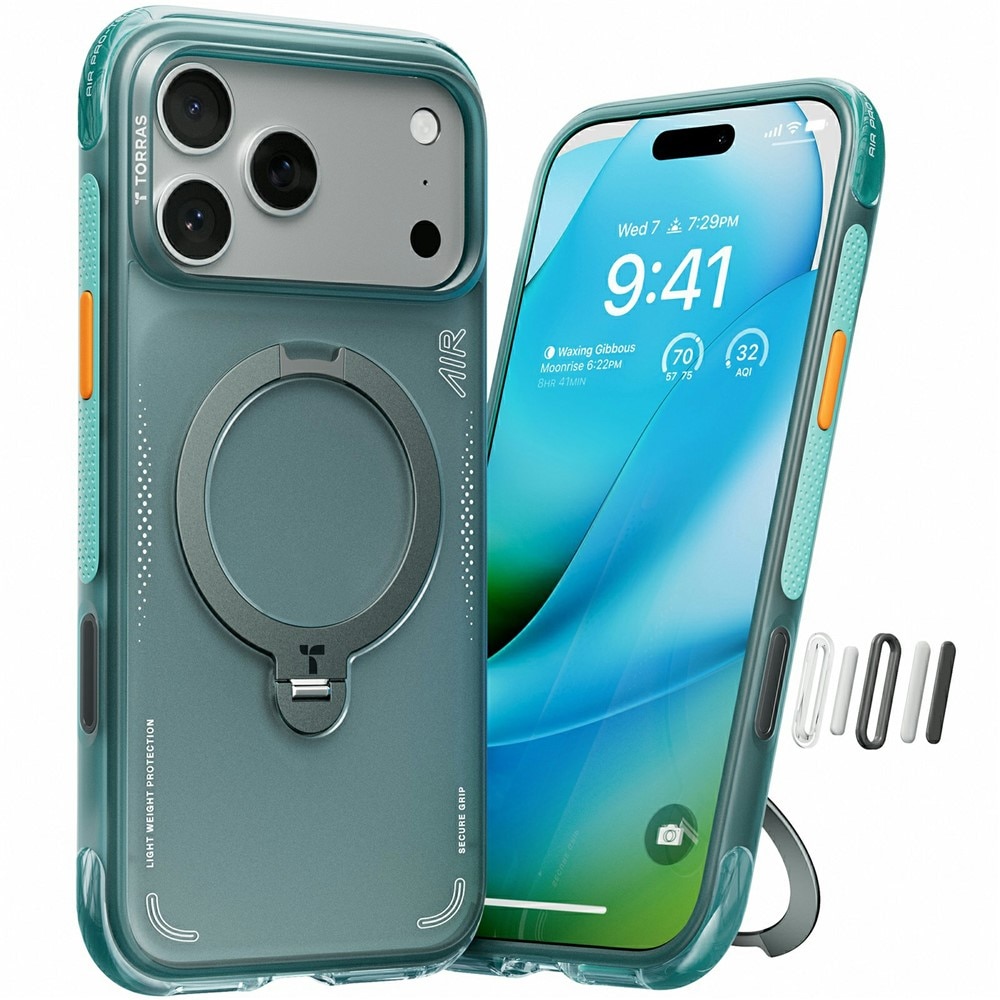 Husa pentru iPhone 17 Pro Max - Torras Ostand Spin Air Series - Glacier Sprint