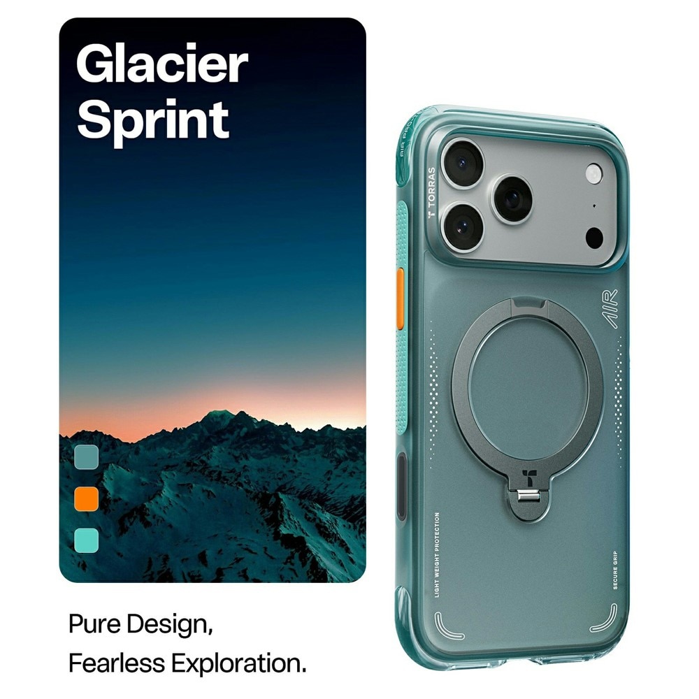 Husa pentru iPhone 17 Pro Max - Torras Ostand Spin Air Series - Glacier Sprint