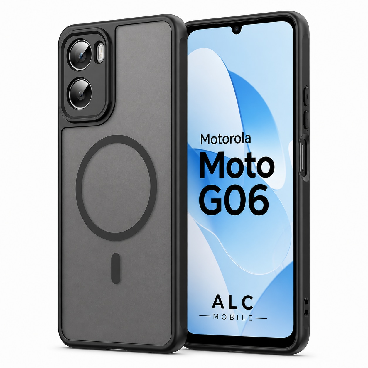 Husa pentru Motorola G06, Matte MagSafe, Protectie 360, Anti-Soc, Protectie Camera, Negru