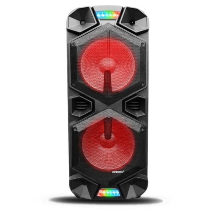 Sistem audio PRIME3 Apa30, cu Bluetooth, functie karaoke cu microfon wireless, efecte LED, TWS, negru, 12000 W PMPO