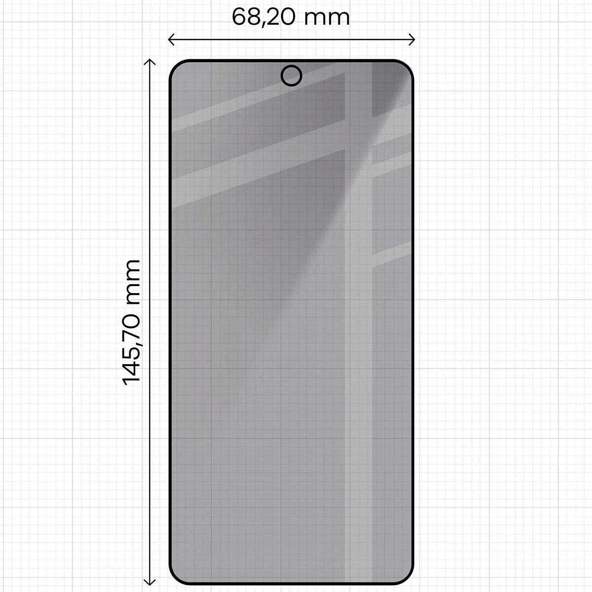 Set 2 Sticla privacy cu rama de montare Bizon Glass Aplikator Shadow do Galaxy S26