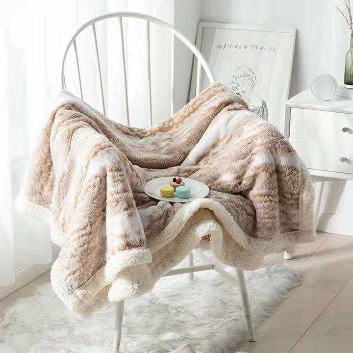 Patura maro 130x160cm moale si calduroasa certificata OEKO-TEX 100