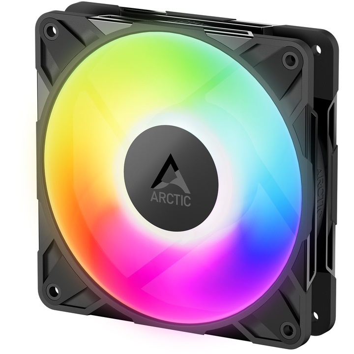 Ventilator PC Arctic P12 Pro A-RGB, 120 mm PWM, 600 - 3000 rpm, Negru