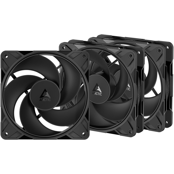 Ventilator PC Arctic P12 Pro Reverse, KIT 3x120 mm PWM, 500 - 3000 rpm, Negru