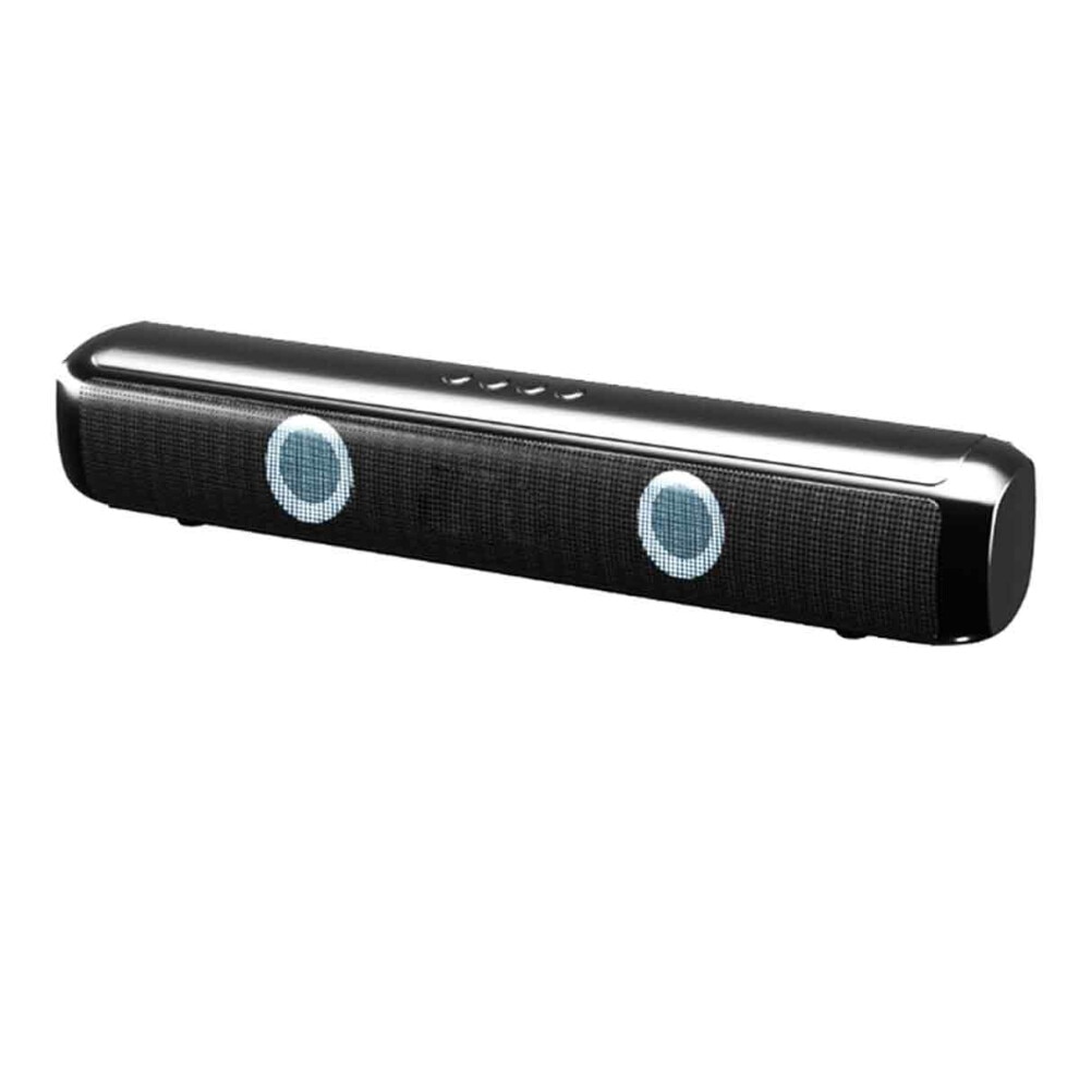 Bara de sunet soundbar, cu 4 moduri de egalizare, conexiune Bluetooth, pentru computer si dispozitive multiple, montare pe perete, Negru