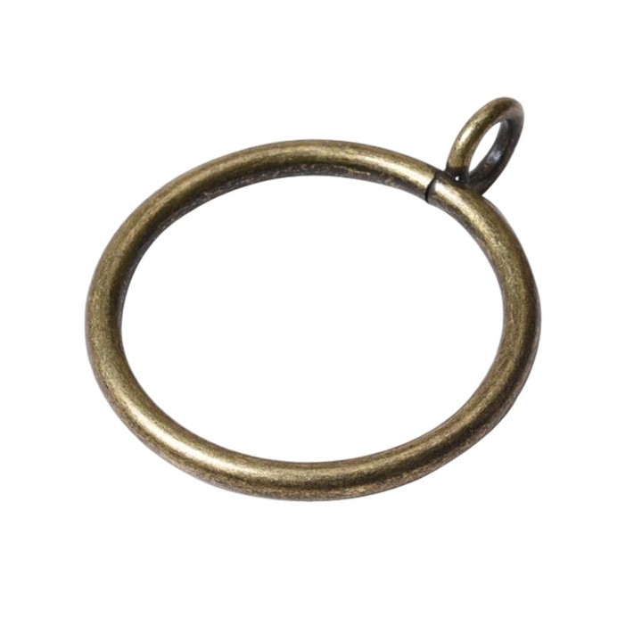 Inele metalice pentru perdele cu ochi, rezistente, alunecare usoara, argintiu, set