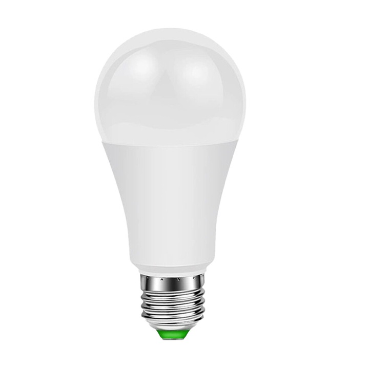Bec/lámpa LED okos Wi-Fi és Bluetooth, alkalmazáson keresztüli vezérlés, testreszabható időzítő, dinamikus színek, fehér, 1 db