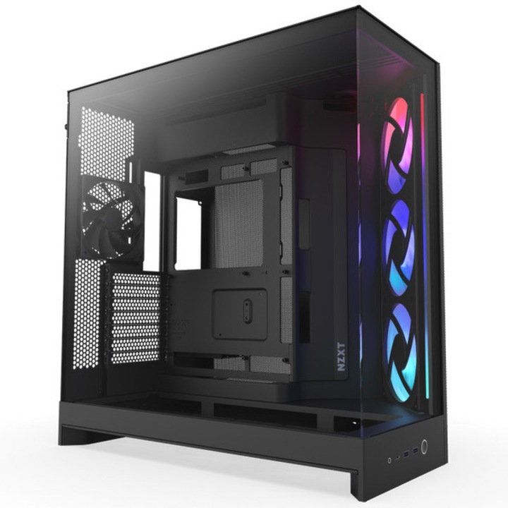 Компютърна кутия Gaming NZXT H9 Flow RGB 2025, Dual Chamber, Mid Tower, RGB, Черен