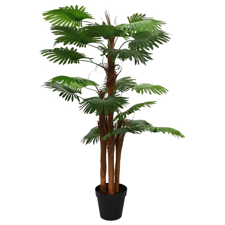 Palmier Artificial vidaXL, cu Frunze Verde 60 x 25 x 170 cm