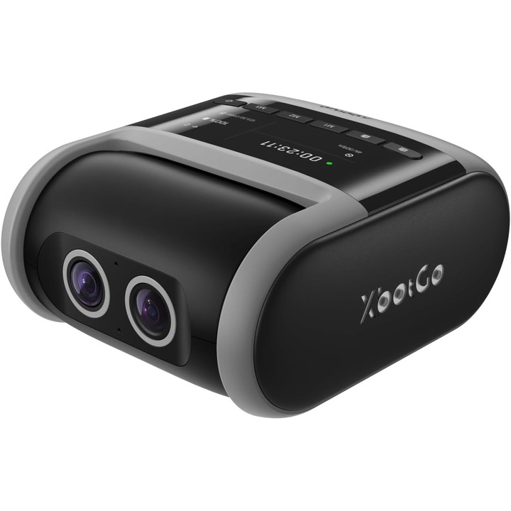 Camera Sport AI XbotGo Falcon 4K, Auto Tracking 360°, Dual Camera, Live Streaming, Stabilizare, 4.5h Autonomie, Gri Shadow