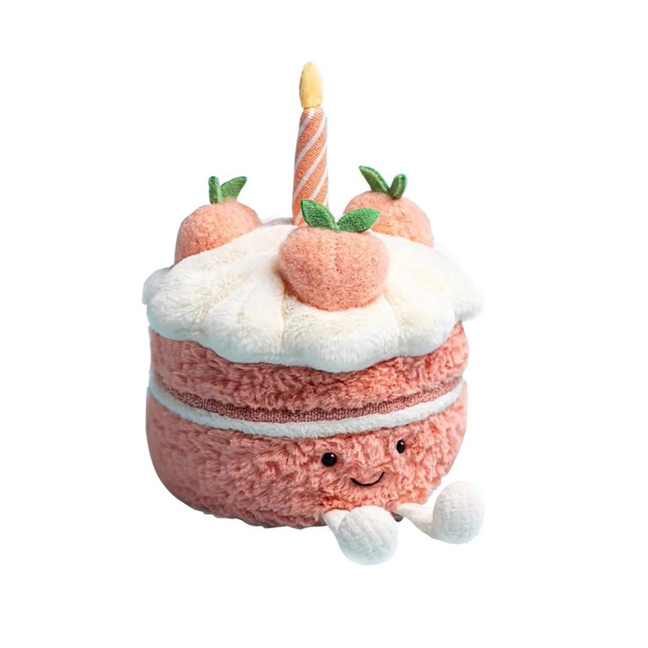 Jucarie de plus Jellycat Peach Cake moale pufos 20cm