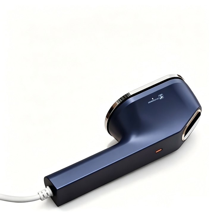Fier de calcat portabil 2-in-1 cu abur, incalzire ultra-rapida in 10 secunde, fier de calcat mini cu abur si fier plat pentru acasa si calatorii, 28W, priza UE - Albastru