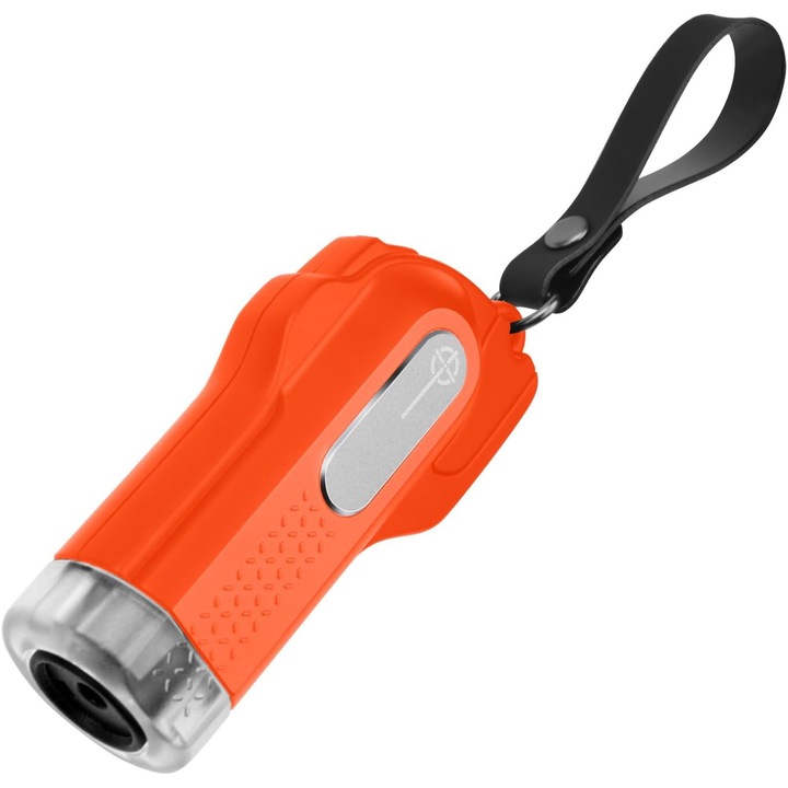 Dispozitiv de urgenta 2 in 1, ciocan de salvare si taietor centura, portocaliu, 29g