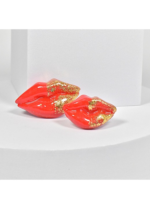 Set Brose Lips, NARRU, in forma de buze, lucrate manual