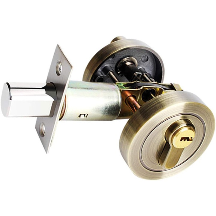 Broasca cu bolt zinc, chei, design traditional, negru, universal