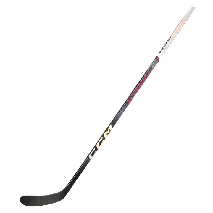CCM, kompozit jégkorongütő, jobbkezes, 80 flex, RR-100 merev penge, JetSpeed FT6 Pro SR, fekete/fehér, SR 28